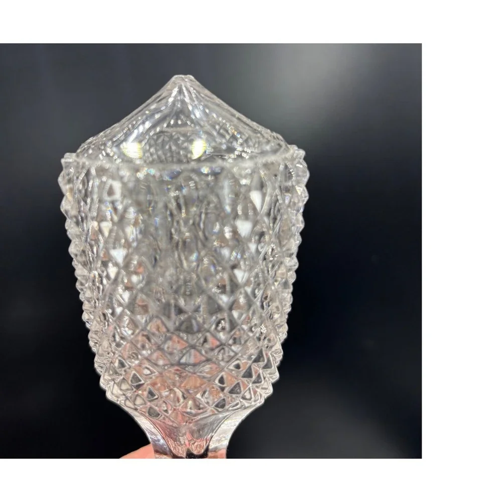 Vintage Cut Glass Decanter Stopper Diamond Point Pattern Replacement 5‎ Inch